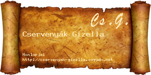 Cservenyák Gizella névjegykártya