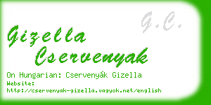 gizella cservenyak business card